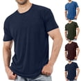 thumbnail image 1 of Bovxnpu Mens Short Sleeve T Shirts Men's Crew Neck Basic Casual Daily Fashion Tops, 1 of 6