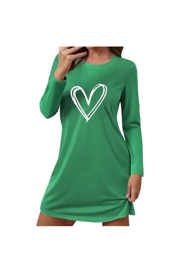 Womens Nightshirts & Gowns in Womens Pajamas & Loungewear | Green -  Walmart.com