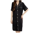 thumbnail image 1 of Bovxnpu Nightgowns for Women Button Down Sleep Shirt Collar Neck Nightgown Loose Kneelength Soft Sleepwear, 1 of 5