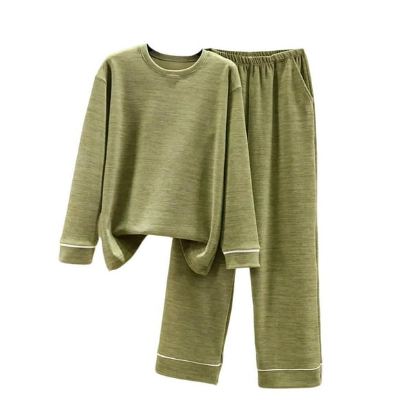 Bovxnpu Pajamas for Women Set Loungewear Set, Womens Fall Winter 2 Piece Pajama Sets Long Sleeve Fleece Pullover Soft Pajama Top and Long Pajama Pants