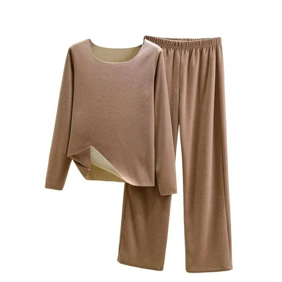 Bovxnpu Pajamas for Women Set Loungewear Set, Womens Fall Winter 2 Piece Pajama Sets Long Sleeve Fleece Pullover Soft Pajama Top and Long Pajama Pants