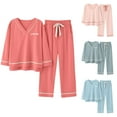 thumbnail image 1 of Bovxnpu Pajamas for Women Set Loungewear Set, Womens Fall Winter 2 Piece Pajama Sets Long Sleeve Pullover Soft Pajama Top and Long Pajama Pants Plus Size Home Suit, 1 of 6