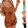 thumbnail image 1 of Bovxnpu Pajamas for Women Set Loungewear Set, Women 2 Piece Pajamas Set Sleeveless Top and Shorts Camisole Shorts Pajamas Set Sleepwear Nightwear, 1 of 5