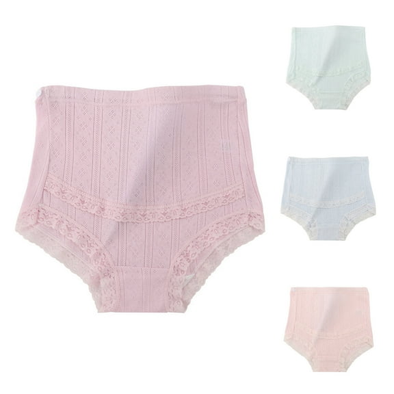 Bovxnpu Plus Size Maternity Panties for Pregnancy, Women's Maternity High Waist Underwear Pregnancy Seamless Soft Panties Over Bump Fall Winter