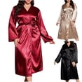 thumbnail image 1 of Bovxnpu Robes for Women, Silk Robes for Women Satin Bride Bridesmaid Wedding Party Robes Lightweight Sleepwear, 1 of 5