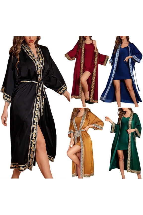Robes for Women, Silk Robes for Women Satin Bride Bridesmaid Wedding Party Robes Lightweight Sleepwear