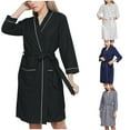 thumbnail image 1 of Bovxnpu Robes for Women, Women's Robe Soft Long Bathrobe Spa Robe Women Home Clothes Nightgown, 1 of 5