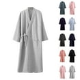 thumbnail image 1 of Bovxnpu Robes for Women, Women's Robe Soft Long Bathrobe Warm Fleece Shawl Collar Spa Robe Winter Women Home Wear, 1 of 7