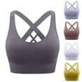 thumbnail image 1 of Bovxnpu Sports Bras for Women, Women Racerback Sports Bras Workout Gym Activewear Bra, Women Solid Casual Plus Size-thin Large Bra Sports Bra Full Bra Cup, 1 of 7