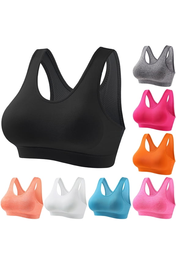 Sports Bras for Women, Womens' Sports Bra Workout Yoga Bra Seamless Push Up Everyday Bras Activewear Bra, Women Seamless Sports Bra Wirefree Yoga Bra With Removable Pads