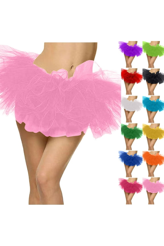 Summer Mini Skirts for Women Mesh Tulle Skirt,Women's Tutu Skirt Vintage Princess Puffy Skirt Bubble Dance Skirts