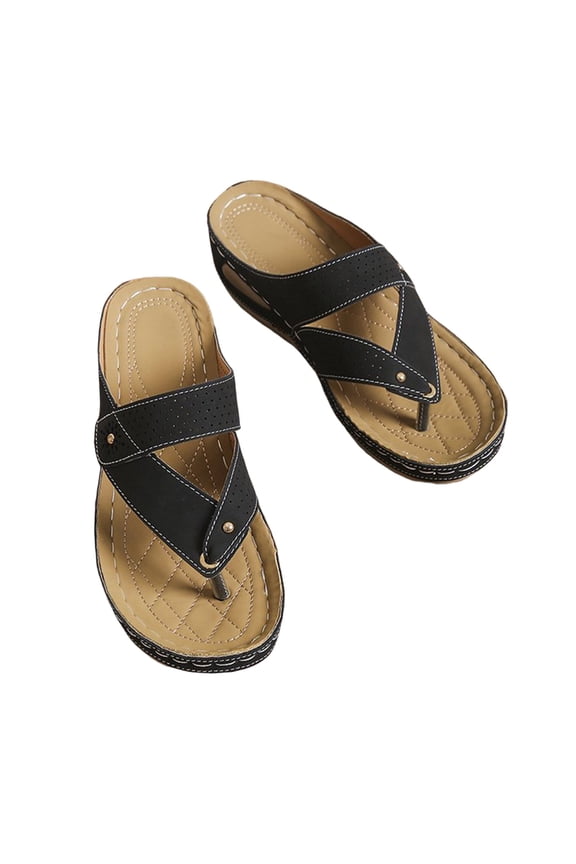 Summer Sandals for Women 2024,Women's Open Toe Wedge Sandals,Summer Ladies Fashion Slippers Women's Slope Heel Sandals Casual Wear Flip Flops