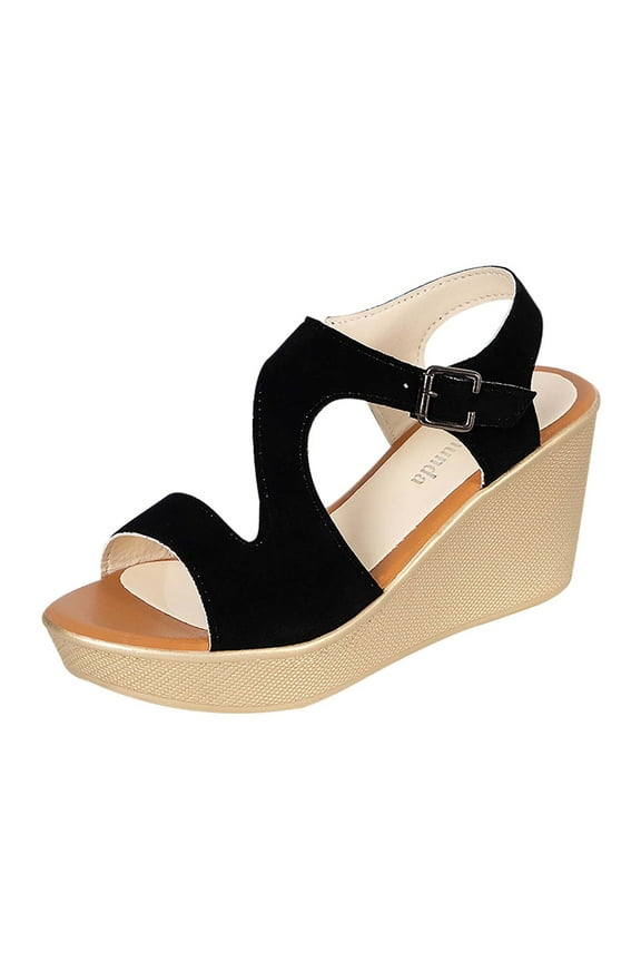 Summer Sandals for Women 2024,Women's Open Toe Wedge Sandals,Wedge Sandals Women's Roman Shoes Suede Trifle High-heeled Fish Mouth Shoes