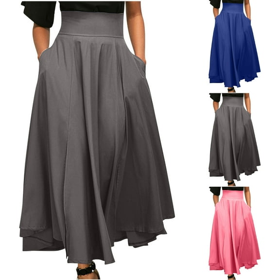 Bovxnpu Summer Skirts for Women,Maxi Skirt for Women,Women's Fashion High-Waisted Buttock Skirt Temperament Knee-Length Skirt