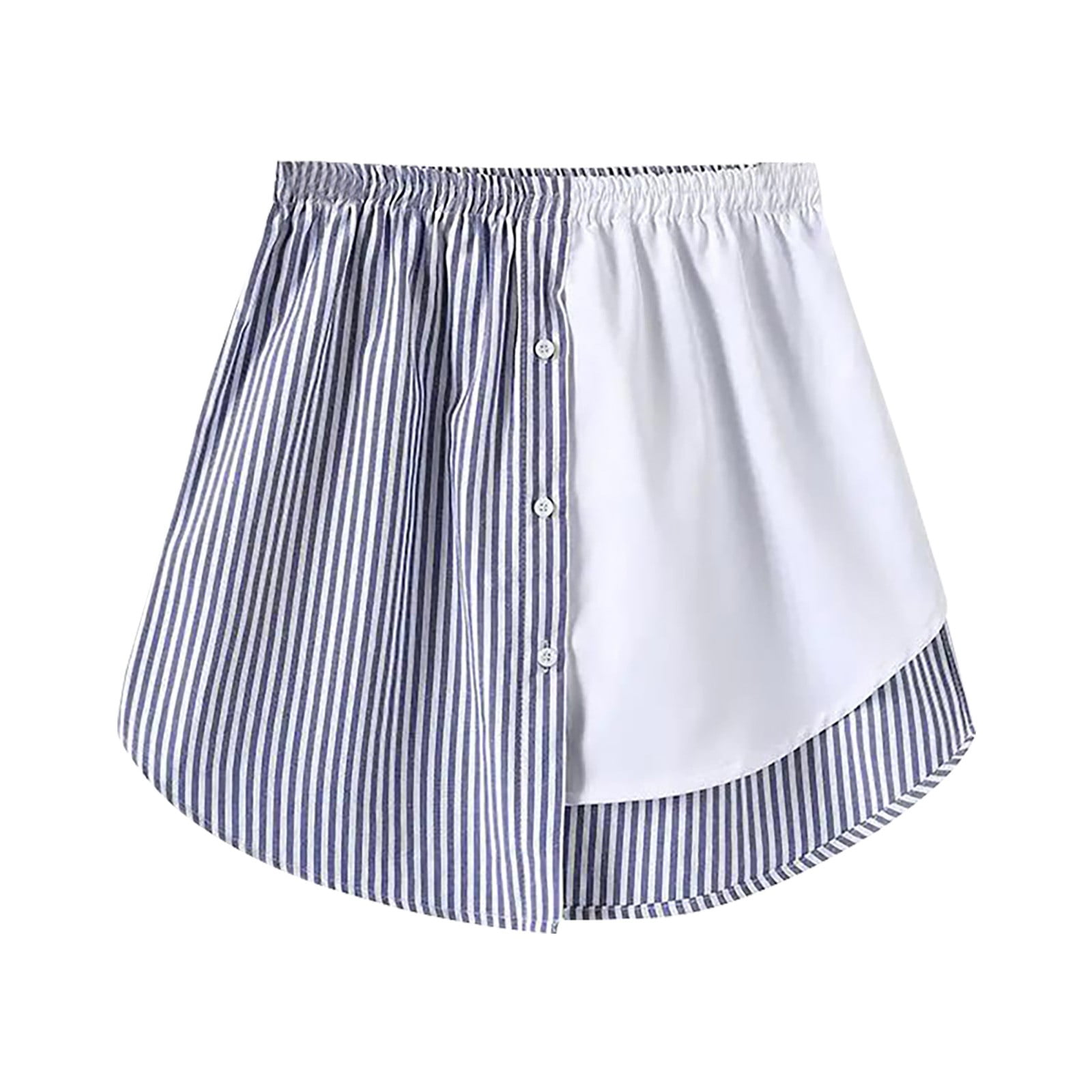 Boolavard Women's Mini Shirt Adjustable Tail Skirts Blouse - Foto 10