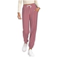 thumbnail image 1 of Bovxnpu Sweatpants Women with Pockets Loungewear Travel Pants Work Joggers Fall Winter Outfits Casual Pants Women Cuffed Ankle With Pockets Pull On Casual Trousers Soft Comfy, 1 of 6