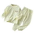 thumbnail image 1 of Bovxnpu Toddler Baby Girl Boy Summer Clothes Casual Sets,Toddler Baby Kids Boys Girls Solid Color Print Long Sleeved Home Wear Clothes Suit, 1 of 3