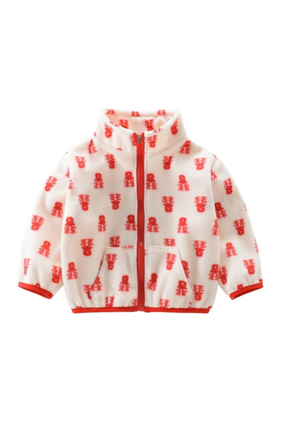 Toddler Boys Girls Fall Winter Jacket, Boys Fleece Jacket Zipper Coat, Children's Spring Jackets Girls' Fleece Warm Fashionable Korean Style Fleece Winter Clothes For Going Out