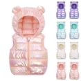 thumbnail image 1 of Bovxnpu Toddler Boys Girls Fall Winter Jacket, Girls Hooded Puffer Vest Zipper Waistcoat, Boys And Girls Round Neck Sleeveless Hooded Versatile Short Top Outwear Jacket, 1 of 4