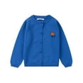 thumbnail image 1 of Bovxnpu Toddler Boys Girls Fall Winter Jacket, Girls Knitted Cardigan Sweaters, Children's Spliced Contrasting Sweater Children's Loose Round Neck Color Blocked Knitted Pullover Sweater, 1 of 4