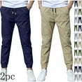 thumbnail image 1 of Bovxnpu Toddler Boys Girls Pants, Boys' Cotton Jogger Pants Sports Pants With Pocket, 2PC Boys' Cotton Pants Casual Loose Pants Outerwear Pants Sweatpants, 1 of 6
