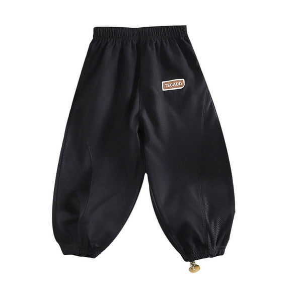 Bovxnpu Toddler Boys Girls Pants, Boys Cotton Pants Wide Leg Jogger Pants, Summer Children's Stitching Versatile Casual Mosquito-proof Pants For Boys And