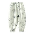 thumbnail image 1 of Bovxnpu Toddler Boys Girls Pants, Girls Cotton Jogger Pants, 1-13 Years Girls' Casual Printed Loose Sports Breathable Thin Leg Binding Mosquito Proof Pants, 1 of 2