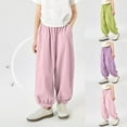 thumbnail image 1 of Bovxnpu Toddler Boys Girls Pants, Girls' Wide Leg Jogger Pants Athletic Pants With Pocket, Children's Thin Mosquito Proof Pants Summer Sun Protection Breathable Pants, 1 of 6