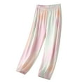 thumbnail image 1 of Bovxnpu Toddler Boys Girls Pants, Girls' Wide Leg Pants Lightweight Lounge Pants, Children's Summer Thin Pants Ice Silk Casual Sunscreen And Mosquito Proof Pants, 1 of 3