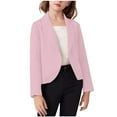 thumbnail image 1 of Bovxnpu Toddler Girl Boy Fall Outfits, Kid Girl Blazer Long Sleeve Lapel Collar Open Front Casual Jacket with Pocket Dress Coat for Teen Girls Outfits 5 Years, 1 of 7