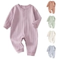 thumbnail image 1 of Bovxnpu Toddler Kids Boys Girls Bodysuit Unisex Long Sleeve Pullover Tagless Warm Sleepwear Bodysuits, 1 of 7