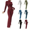 thumbnail image 1 of Bovxnpu Two Piece Sets for Women Fall Outfits, Women's Oversized Lounge Set Knit Pullover Crop Top Wide Leg Pants Sweater Set Lounge Matching Sets Sweatsuit Travel Clothes, 1 of 7