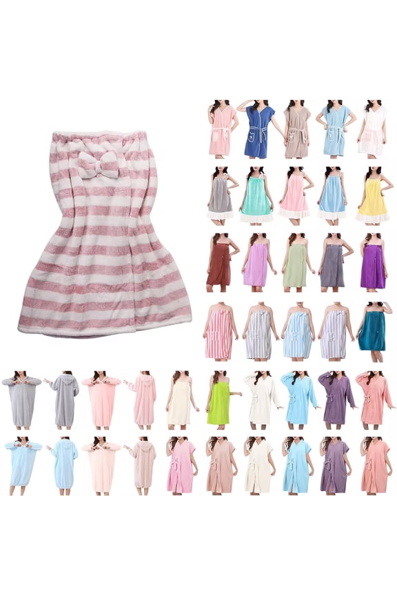 Women Bath Wrap Towel for Shower, Women’s Spa Body Wrap Adjustable Spa Robe