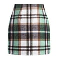 thumbnail image 1 of Bovxnpu Women Skirt Womens High Waist Plaid Skirt Bodycon Pencil Wools Mini Skirts Beach Vacation Summer Outfits, 1 of 6