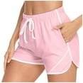 thumbnail image 1 of Bovxnpu Women's Athletic Shorts Running Shorts Sporty Shorts Gym Workout Shorts Hot Shorts Women's Sports Pocket Casual Running Drawstring Loose Fitness Pants Shorts, 1 of 7