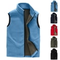 thumbnail image 1 of Bovxnpu Women's Casual Jackets, Womens Fuzzy Sherpa Fleece Jacket Lightweight Vest Cozy Sleeveless Cardigan Zipper Waistcoat Outerwear with Pocket XXL, 1 of 5