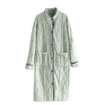 thumbnail image 1 of Bovxnpu Women's Long Sleeve Nightgown Winter Warm Robes Sleepshirts Sleep Dress Fleece Lined Long Sleeve Crew Neck Winter Warm Mid-Calf Sleepwear, 1 of 8