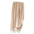 thumbnail image 1 of Bovxnpu Women's Maternity Pajama Pants Winter Warm Pregnancy Pants Maternity Pants Womens Fleece Lined Pants Winter Thick And Warm Adjustable Home Pants Soft Comfy, 1 of 8