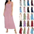 thumbnail image 1 of Bovxnpu Women's Nightgown Sleeveless Sleepshirt Long Maxi Pajama Dress Nightshirt Cotton V-Neck Soft Lace Loose Nightgown Sleepwear, 1 of 7