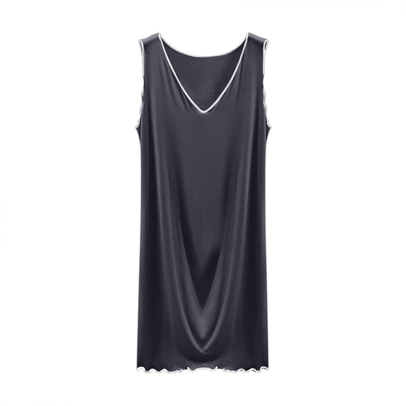 Bovxnpu Women's Nightgown Sleeveless Sleepshirt Pajama Dress Nightshirt Cotton Sleeveless Short Length Soft Comfortable Sleepwear