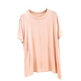 thumbnail image 1 of Bovxnpu Women's Pajama Tops Sleep Shirt Loungewear Cotton Crew Neck Short Sleeve Nightgown Lounge Wear for Home Sleepwear, 1 of 5