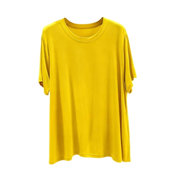 Bovxnpu Women's Pajama Tops Sleep Shirt Loungewear Cotton Crew Neck Short Sleeve Nightgown Lounge Wear for Home Sleepwear