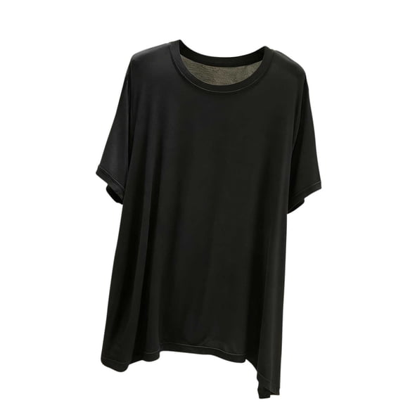Bovxnpu Women's Pajama Tops Sleep Shirt Loungewear Cotton Crew Neck Short Sleeve Nightgown Lounge Wear for Home Sleepwear