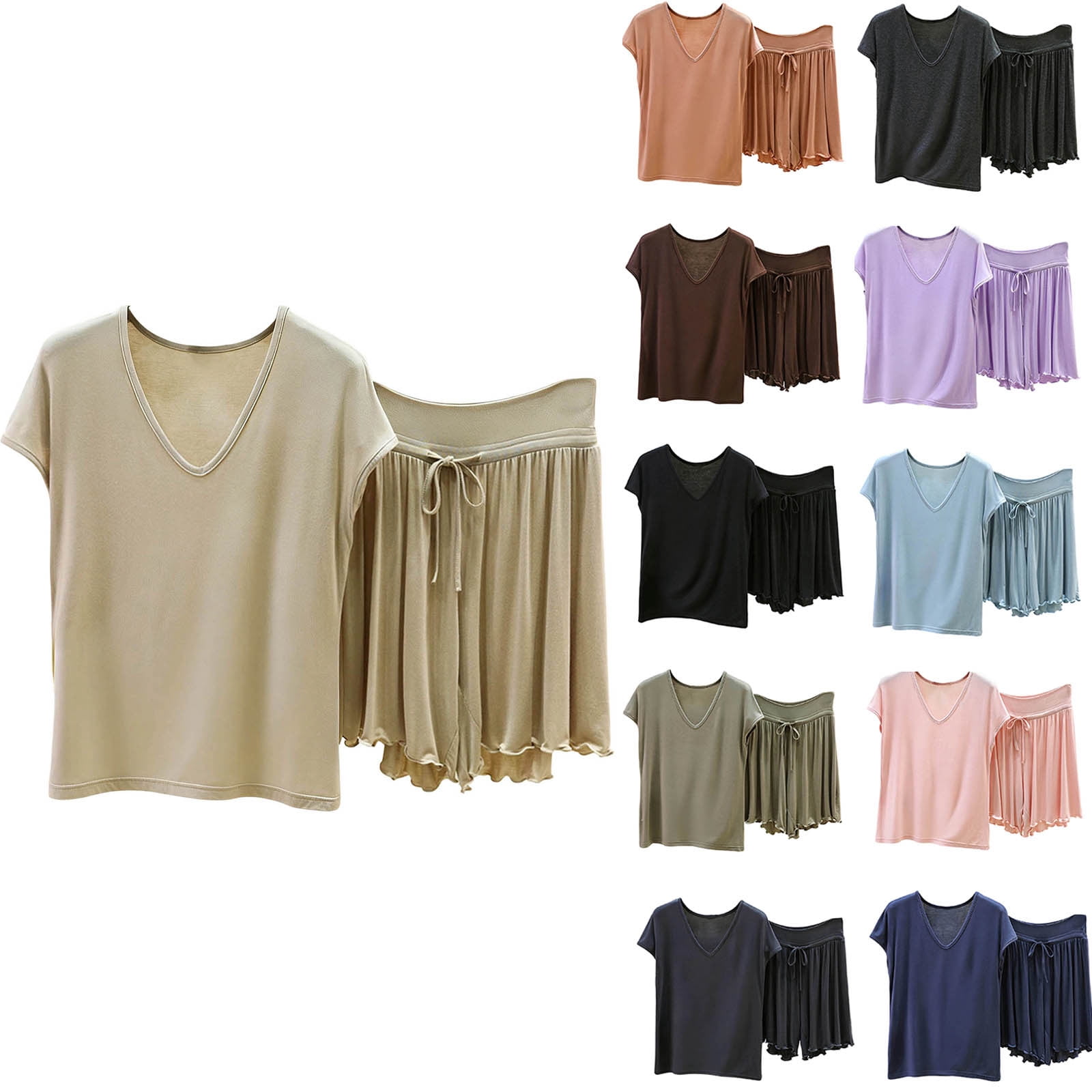Italian Fashion Maternity Pyjama Set | Cotton Top and Trousers