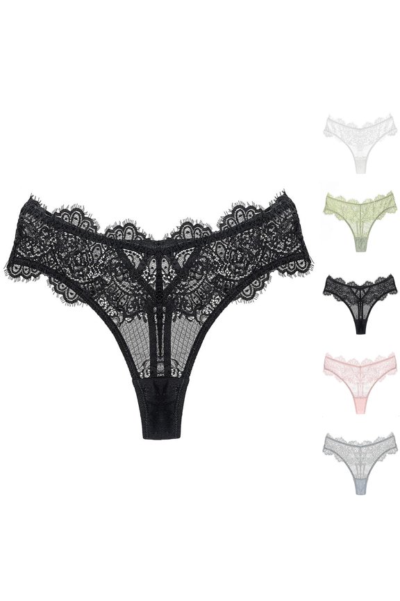 Women's Plus Size Panties, Women's Breathable Lace Brief Panties Underwear, Underwear French Thin Perspective Mesh Lace Underwear Cropping Hip Lifting Low Waist Underwear Underwear