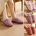 thumbnail image 1 of Bovxnpu Women's Warm Fuzzy Slippers Winter House Shoes, Women's Winter Home Soft Bottom And Elegant Versatile Warm Couple Indoor And Outdoor Slippers Comfy Soft Lightweight Indoor House Shoes, 1 of 5