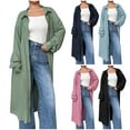 thumbnail image 1 of Bovxnpu Womens Cardigans Plus Size Tops, Lightweight Open Front Loose Cover Up Long Casual Beach Outfits, Spring Long Sleeve Casual Turndown Collar Solid Color Loose Fashion Shirt For Women XL, 1 of 7