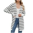thumbnail image 1 of Bovxnpu Womens Cardigans Sweater Jacket, Lightweight Open Front Loose Cover Up Long Casual Beach Outfits with Pockets, Women's Spring Fashion New Casual Long-Sleeved Sweater Cardigan Coat XL, 1 of 8