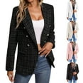 thumbnail image 1 of Bovxnpu Womens Casual Blazer Jacket Business Casual Outfits for Work, Long Sleeve Open Front Work Office Blazer Lapel Button Jacket, Women'S Spring Casual Long Sleeve Suit Woolen Coat L, 1 of 7