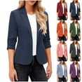thumbnail image 1 of Bovxnpu Womens Casual Blazer Jacket Business Casual Outfits for Work, Long Sleeve Open Front Work Office Blazer Lapel Button Jacket, Womens Casual Solid Suit Top M, 1 of 9